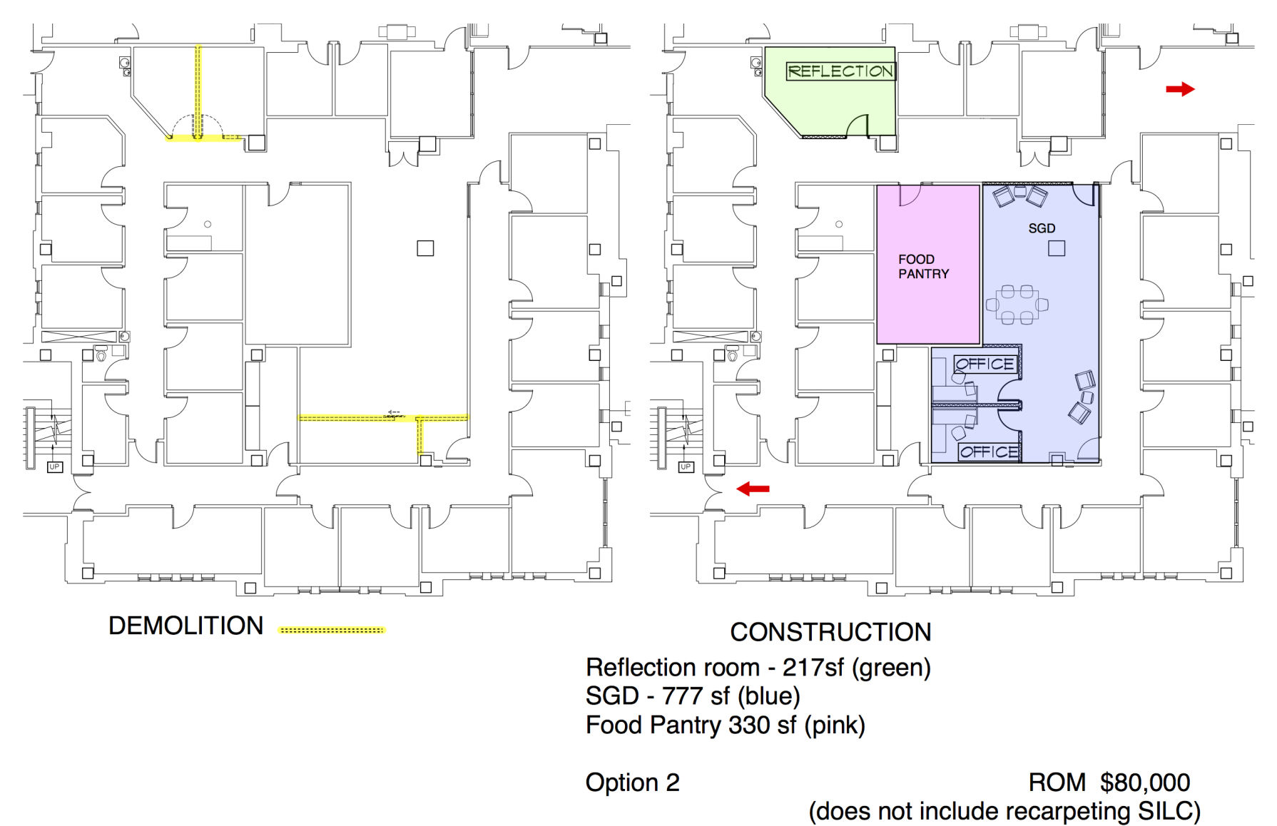The blueprint illustrates the second option of plans for the new center for sexuality and gender diversity